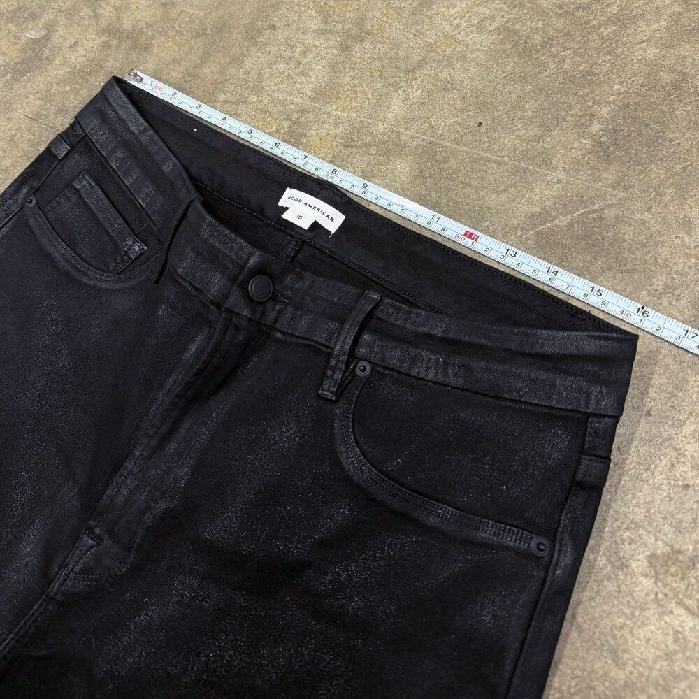 Good American Good Legs Black Coated Skinny Jean - Picture 4 of 7